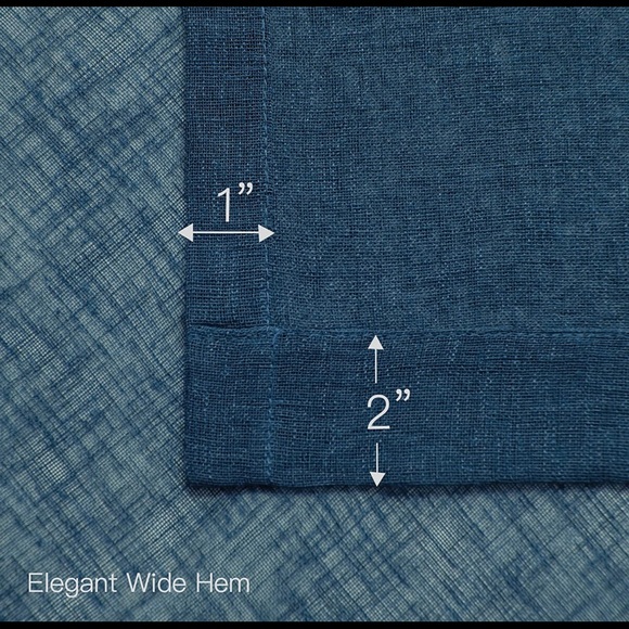 Sheer curtains navy blue 54 x 96 - Picture 4 of 5